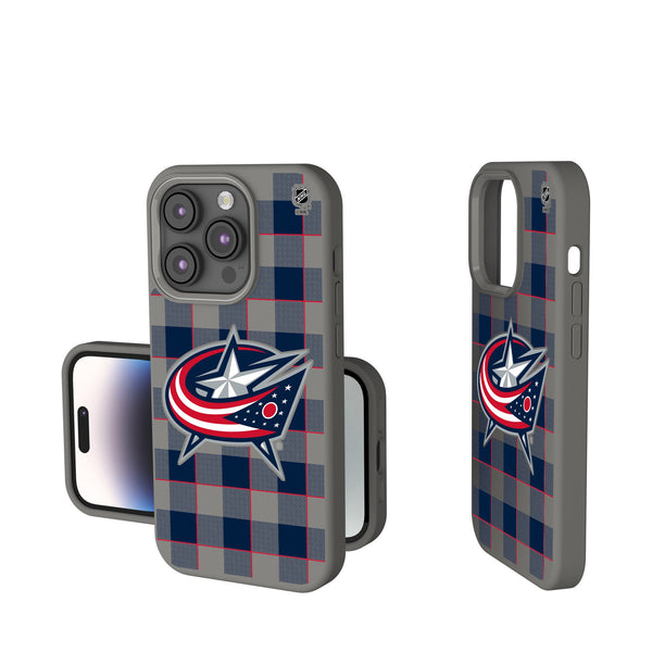 Columbus Blue Jackets Plaid iPhone Soft Touch Phone Case