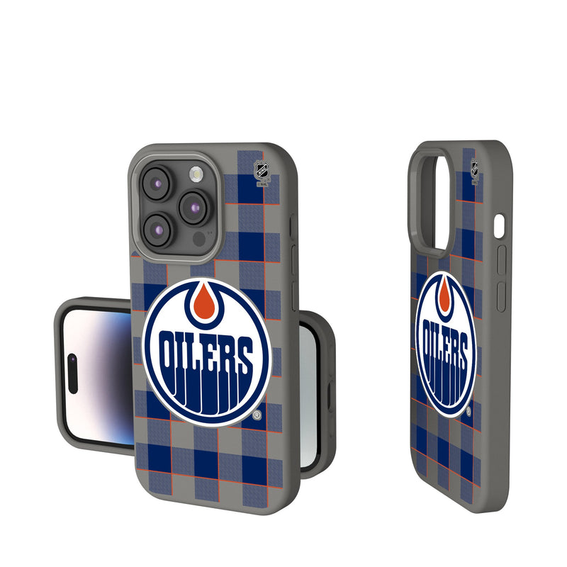 Edmonton Oilers Plaid iPhone Soft Touch Phone Case