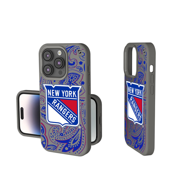 New York Rangers Paisley iPhone Soft Touch Phone Case