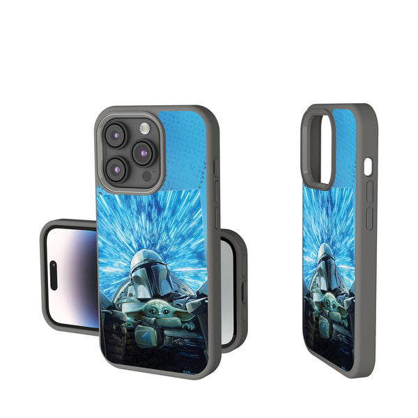 Star Wars: The Mandalorian Grogu and Din Djarin Portrait iPhone Soft Touch Phone Case