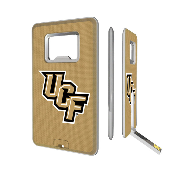 University of Central Florida Golden Knights Solid Credit Card USB Drive with Bottle Opener 32GB