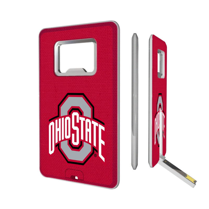 Ohio State University Buckeyes Solid Credit Card USB Drive with Bottle Opener 32GB