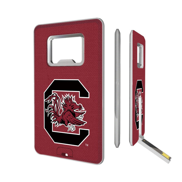 University of South Carolina Gamecocks Solid Credit Card USB Drive with Bottle Opener 32GB