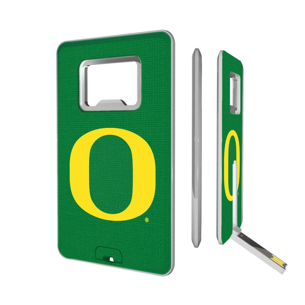 University of Oregon Ducks Solid Credit Card USB Drive with Bottle Opener 32GB