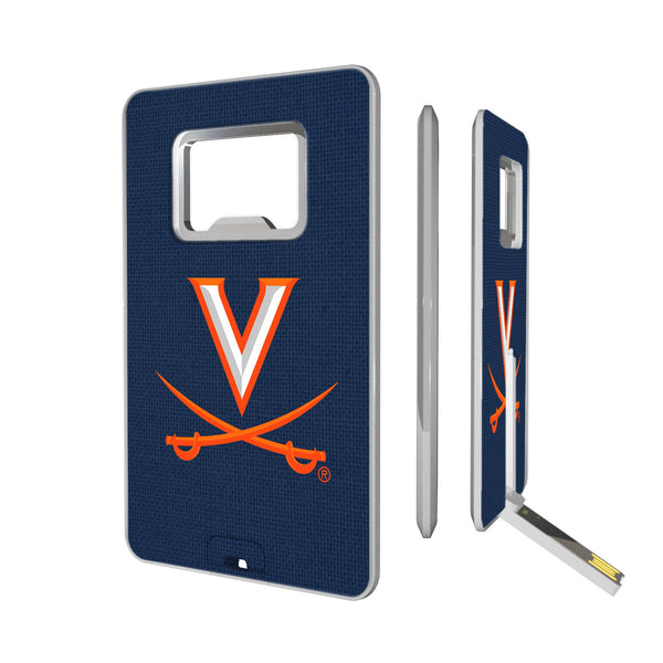 University of Virginia Cavaliers Solid Credit Card USB Drive with Bottle Opener 32GB