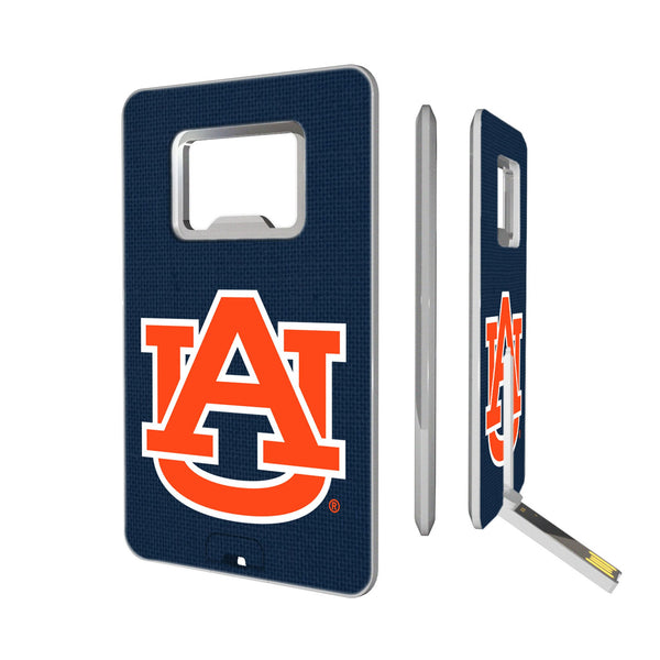 University of Auburn Tigers Solid Credit Card USB Drive with Bottle Opener 32GB