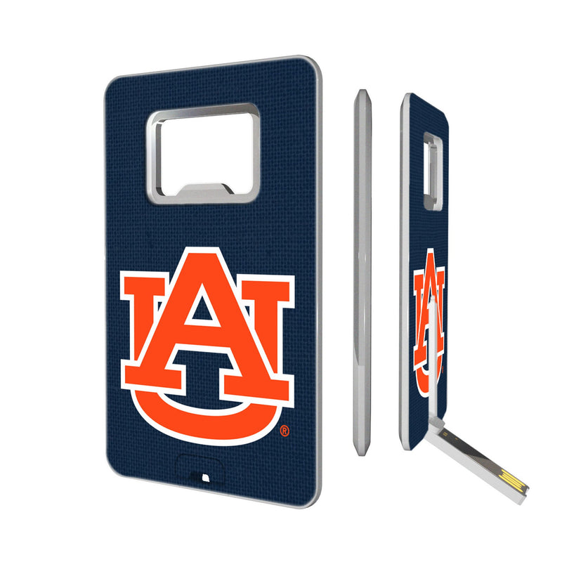 University of Auburn Tigers Solid Credit Card USB Drive with Bottle Opener 32GB