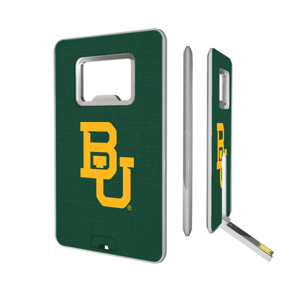 Baylor University Bears Solid Credit Card USB Drive with Bottle Opener 32GB