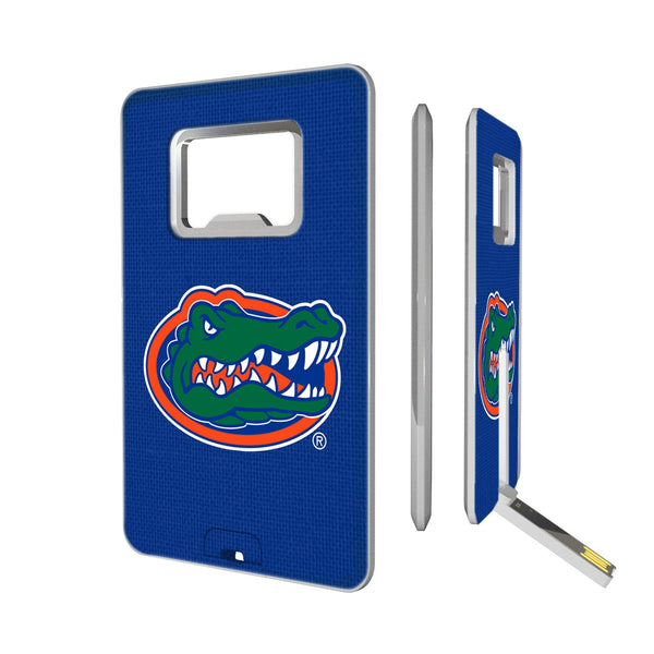 University of Florida Gators Solid Credit Card USB Drive with Bottle Opener 32GB