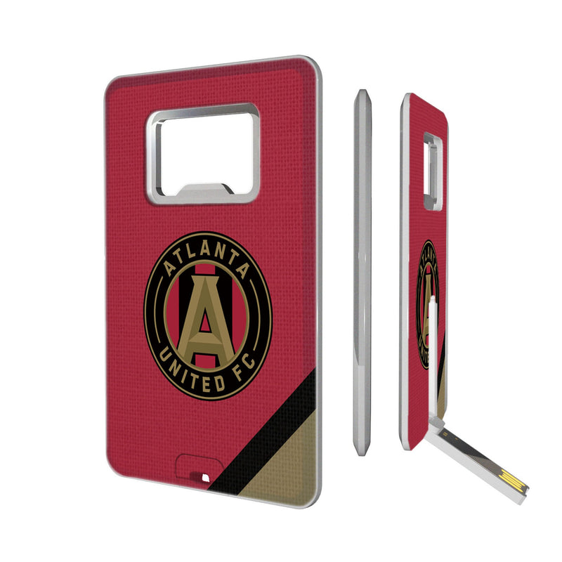 Atlanta United FC  Diagonal Stripe Credit Card USB Drive with Bottle Opener 32GB