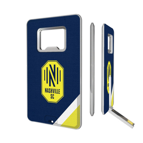 Nashville SC  Diagonal Stripe Credit Card USB Drive with Bottle Opener 32GB