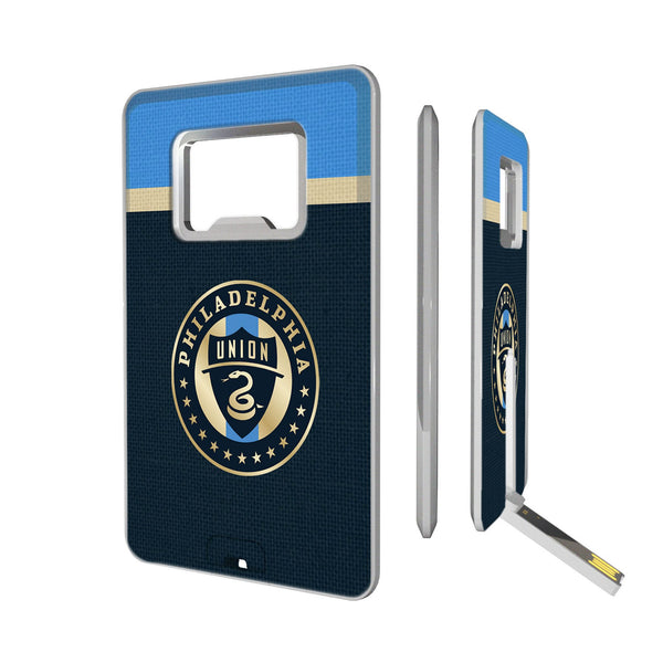 Philadelphia Union   Stripe Credit Card USB Drive with Bottle Opener 32GB