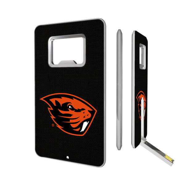 Oregon State University Beavers Solid Credit Card USB Drive with Bottle Opener 32GB