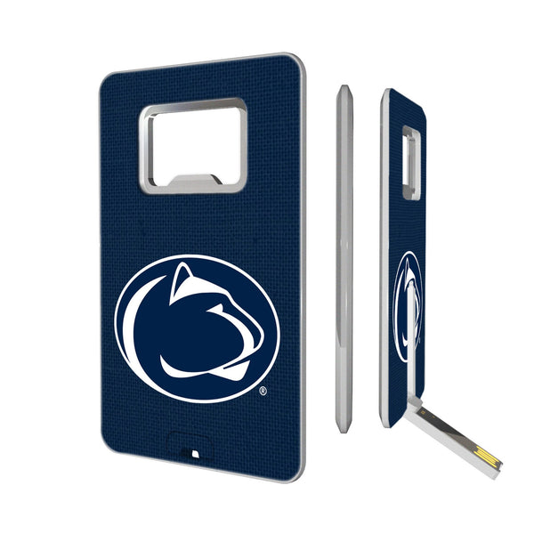 Pennsylvania State University Nittany Lions Solid Credit Card USB Drive with Bottle Opener 32GB