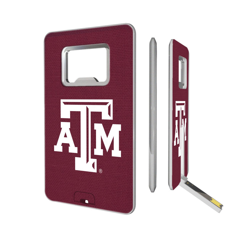 Texas A&M University Aggies Solid Credit Card USB Drive with Bottle Opener 32GB