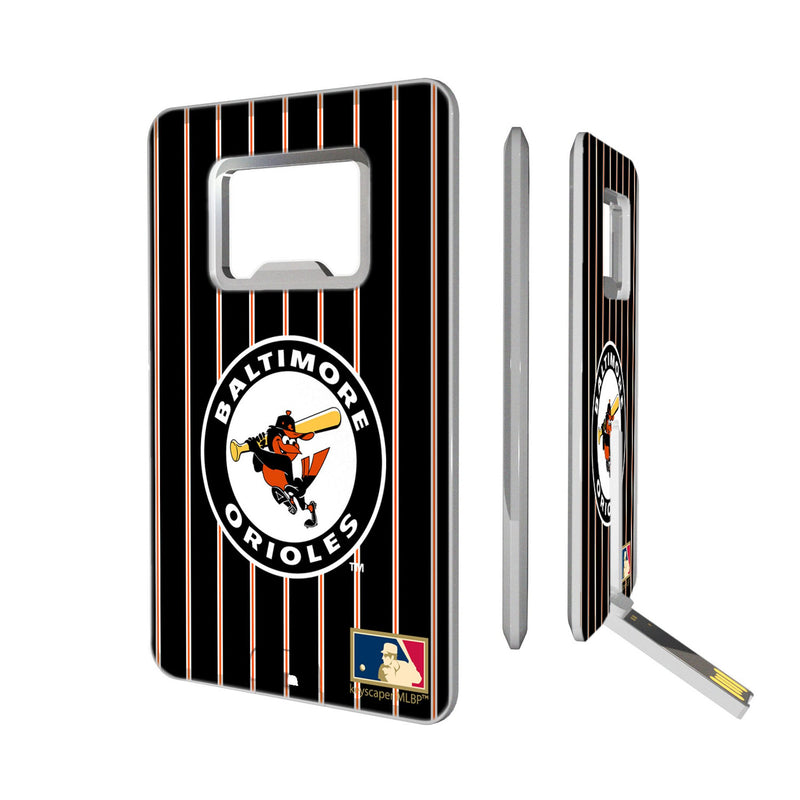 Baltimore Orioles 1966-1969 - Cooperstown Collection Pinstripe Credit Card USB Drive with Bottle Opener 32GB