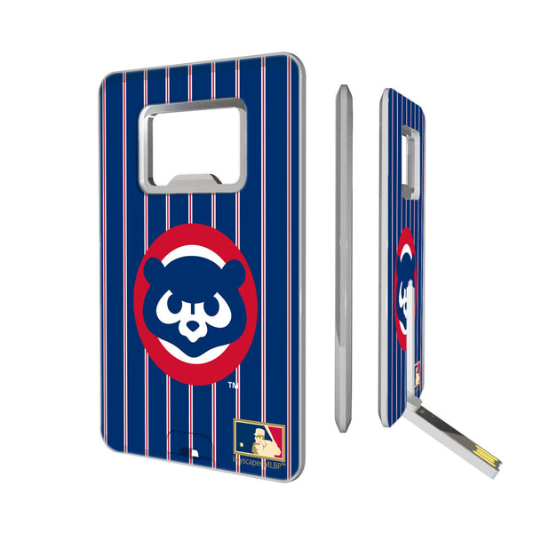 Chicago Cubs Home 1979-1993 - Cooperstown Collection Pinstripe Credit Card USB Drive with Bottle Opener 32GB