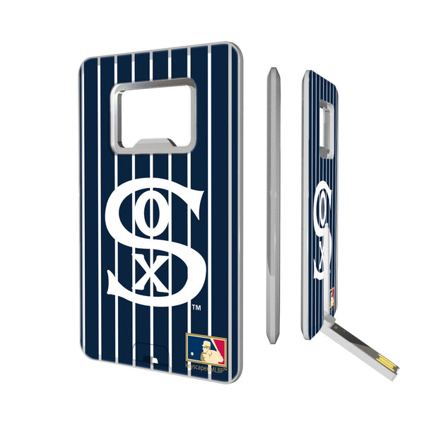 Chicago White Sox Road 1919-1921 - Cooperstown Collection Pinstripe Credit Card USB Drive with Bottle Opener 32GB