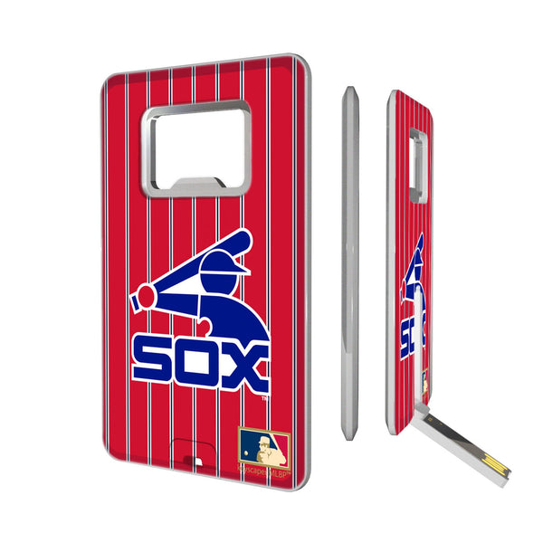 Chicago White Sox 1976-1981 - Cooperstown Collection Pinstripe Credit Card USB Drive with Bottle Opener 32GB