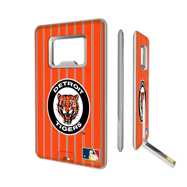 Detroit Tigers 1961-1963 - Cooperstown Collection Pinstripe Credit Card USB Drive with Bottle Opener 32GB