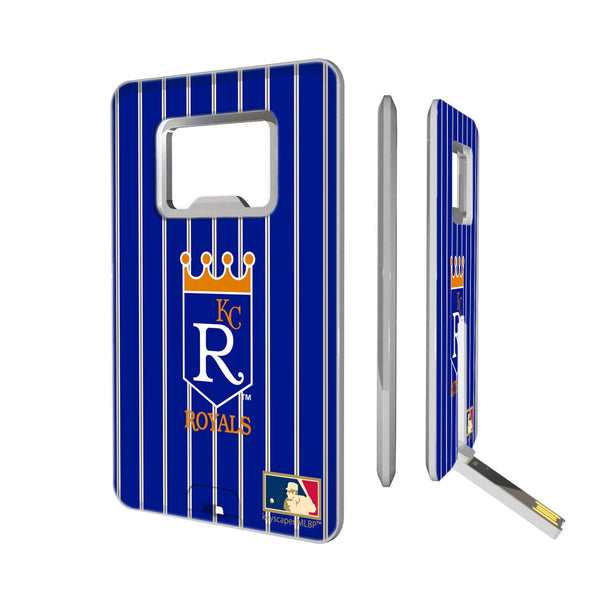 Kansas City Royals 1969-1978 - Cooperstown Collection Pinstripe Credit Card USB Drive with Bottle Opener 32GB