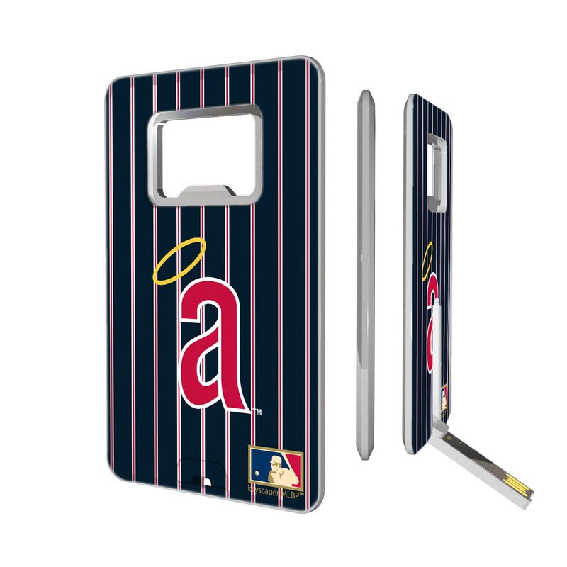 LA Angels 1971 - Cooperstown Collection Pinstripe Credit Card USB Drive with Bottle Opener 32GB