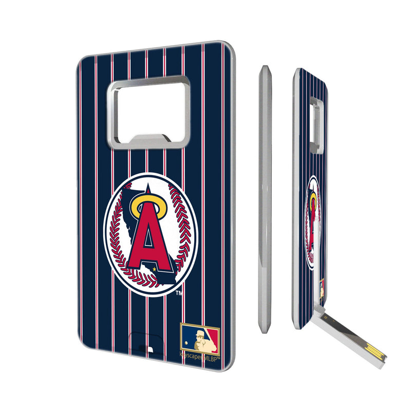 LA Angels 1986-1992 - Cooperstown Collection Pinstripe Credit Card USB Drive with Bottle Opener 32GB