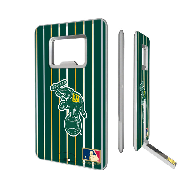 Oakland As  Home 1988 - Cooperstown Collection Pinstripe Credit Card USB Drive with Bottle Opener 32GB