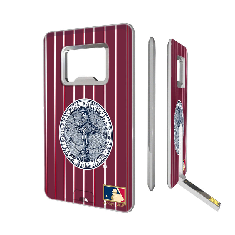 Philadelphia Phillies 1915-1943 - Cooperstown Collection Pinstripe Credit Card USB Drive with Bottle Opener 32GB