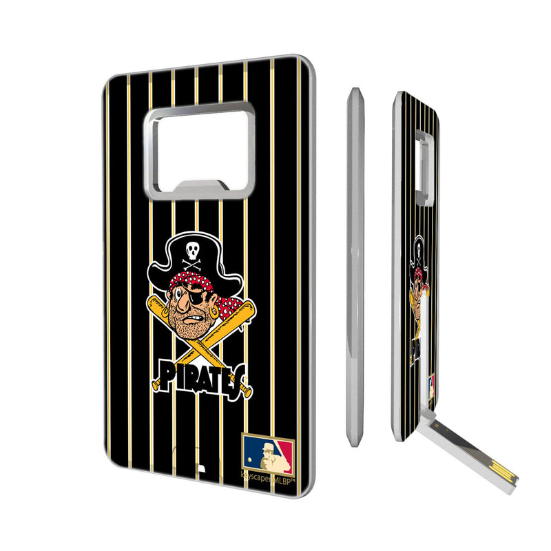 Pittsburgh Pirates 1958-1966 - Cooperstown Collection Pinstripe Credit Card USB Drive with Bottle Opener 32GB