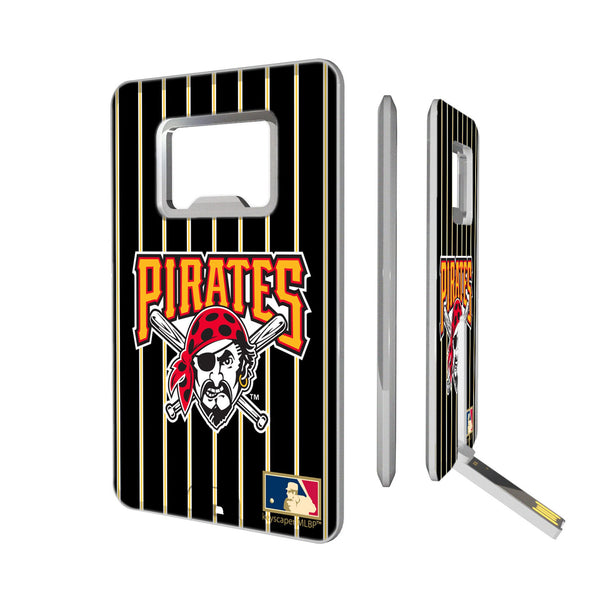 Pittsburgh Pirates 1997-2013 - Cooperstown Collection Pinstripe Credit Card USB Drive with Bottle Opener 32GB