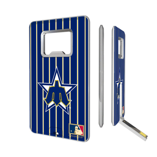 Seattle Mariners 1981-1986 - Cooperstown Collection Pinstripe Credit Card USB Drive with Bottle Opener 32GB