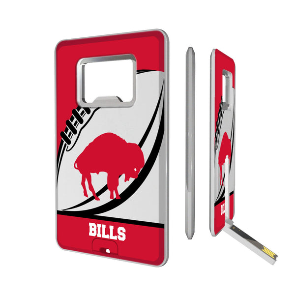 Buffalo Bills Historic Collection Passtime Credit Card USB Drive with Bottle Opener 32GB