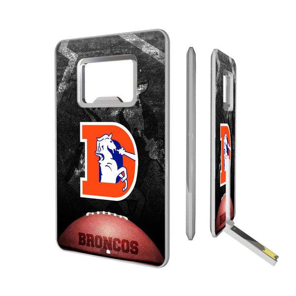 Denver Broncos 1993-1996 Historic Collection Legendary Credit Card USB Drive with Bottle Opener 32GB