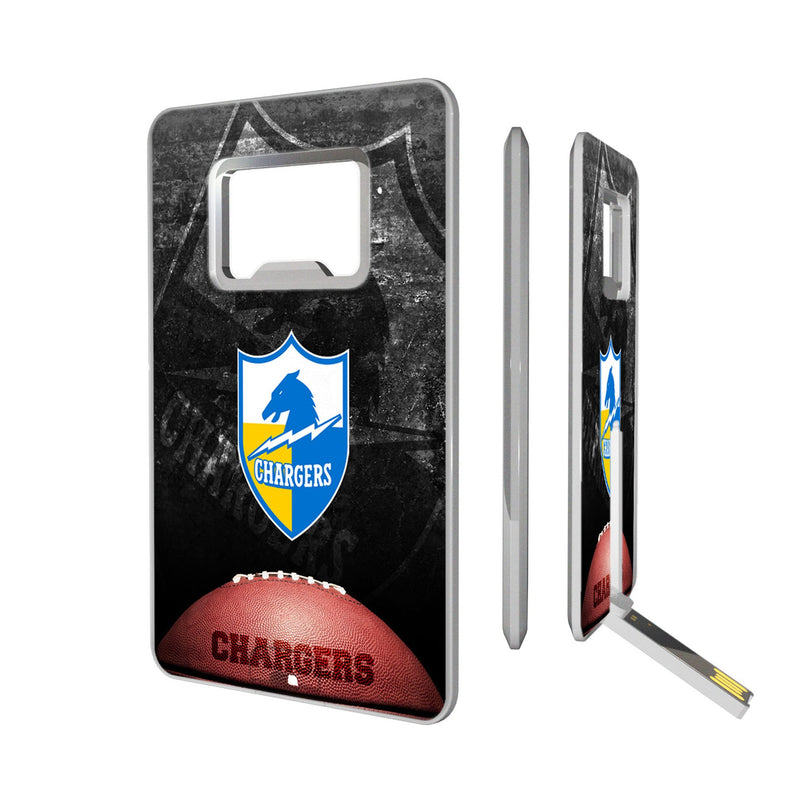 Los Angeles Chargers Historic Collection Legendary Credit Card USB Drive with Bottle Opener 32GB