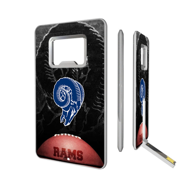 Los Angeles Rams Historic Collection Legendary Credit Card USB Drive with Bottle Opener 32GB