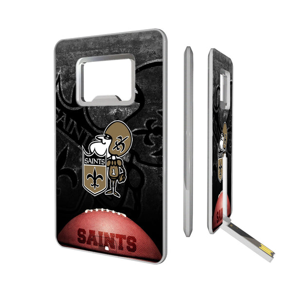 New Orleans Saints Historic Collection Legendary Credit Card USB Drive with Bottle Opener 32GB