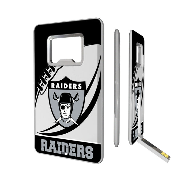 Oakland Raiders 1963 Historic Collection Passtime Credit Card USB Drive with Bottle Opener 32GB