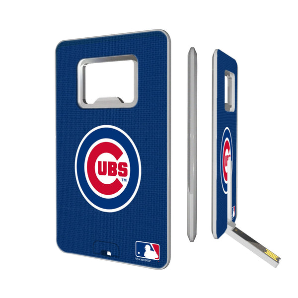 Chicago Cubs Solid Credit Card USB Drive with Bottle Opener 32GB