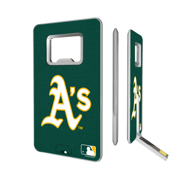 Oakland Athletics Solid Credit Card USB Drive with Bottle Opener 32GB