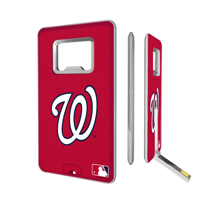 Washington Nationals Solid Credit Card USB Drive with Bottle Opener 32GB