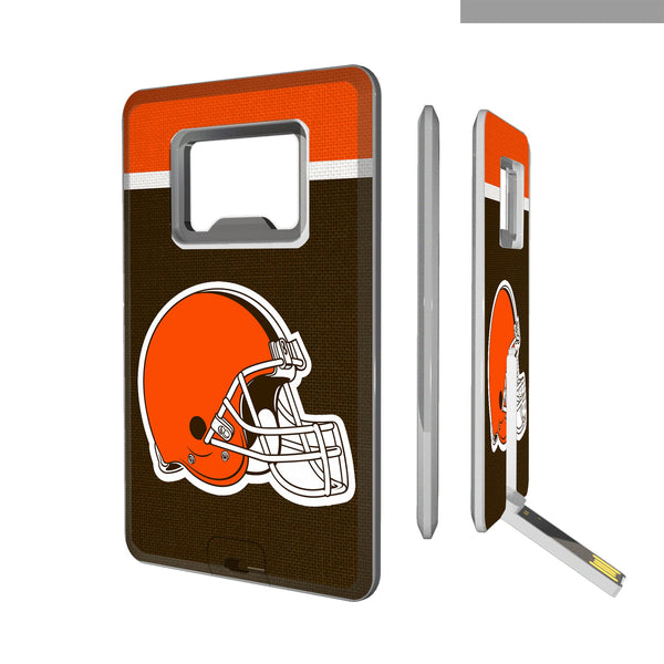 Cleveland Browns Stripe Credit Card USB Drive with Bottle Opener 32GB