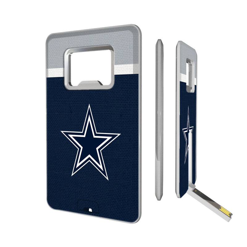 Dallas Cowboys Stripe Credit Card USB Drive with Bottle Opener 32GB