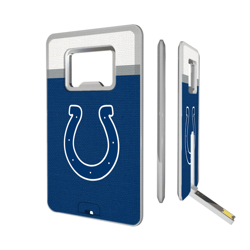 Indianapolis Colts Stripe Credit Card USB Drive with Bottle Opener 32GB