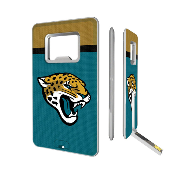 Jacksonville Jaguars Stripe Credit Card USB Drive with Bottle Opener 32GB