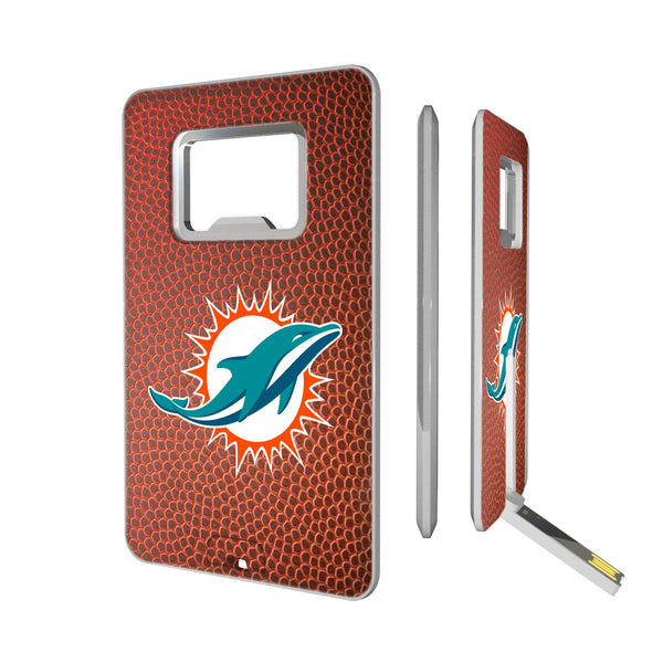 Miami Dolphins Football Credit Card USB Drive with Bottle Opener 32GB