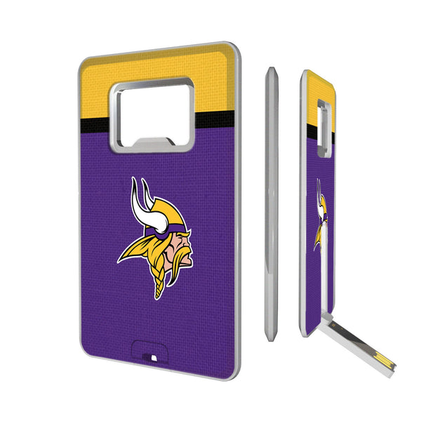 Minnesota Vikings Stripe Credit Card USB Drive with Bottle Opener 32GB