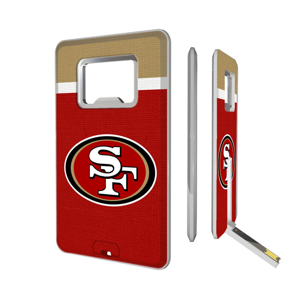 San Francisco 49ers Stripe Credit Card USB Drive with Bottle Opener 32GB