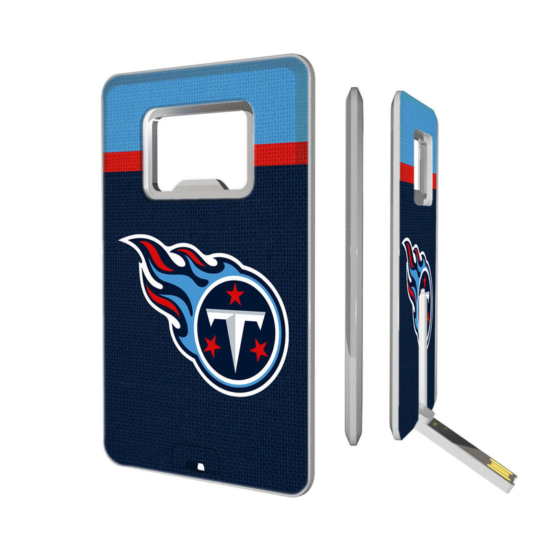 Tennessee Titans Stripe Credit Card USB Drive with Bottle Opener 32GB