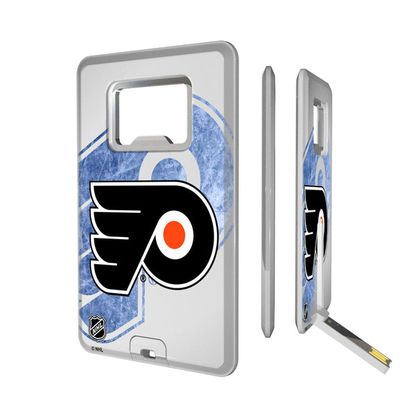 Philadelphia Flyers Ice Tilt Credit Card USB Drive with Bottle Opener 32GB